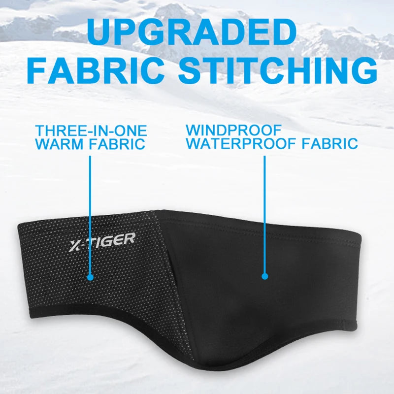 X-TIGER Outdoor Sports Cycling Headwear Winter Windproof Cycling Headband Cap Keep Warm Fleece Bike Equipment Ear Warmer Zen fit plus