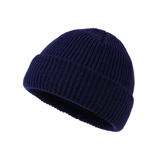 Knitted Hat for Men & Women Caps Wool Fashion Simple Warm Skullies Beanies Solid Autumn Winter Beanie Cap Trendy Style Zen Fit Plus