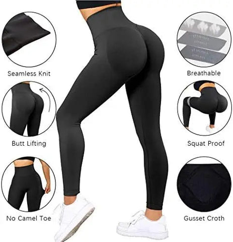 2023 Seamless Knitted Fitness GYM Pants Women's High Waist and Hips Tight Peach Buttocks High Waist Nude Yoga Pants Zen fit plus
