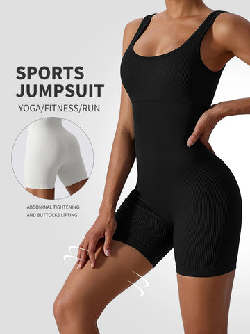 High Elastic Integrated Tight Fitting Jumpsuit Aerial Beauty Back Yoga Suit Seamless Jumpsuit for Women Zen fit plus