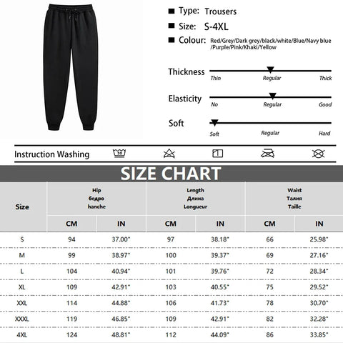 Men's Sweatpants Spring Autumn Fleece Pants Sport Long Pants Casual Drawstring Pockets Trousers Oversize Sweatpants For Men - Zen Fit Plus