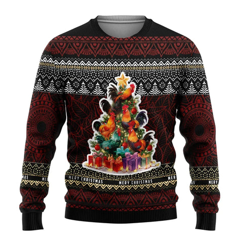 Farm Chicken Ugly Christmas Sweater For Men Clothing Rooster Mens Funny Ugly Sweaters Xmas Holiday Jumper Sweater Sweatshirt - Zen Fit Plus