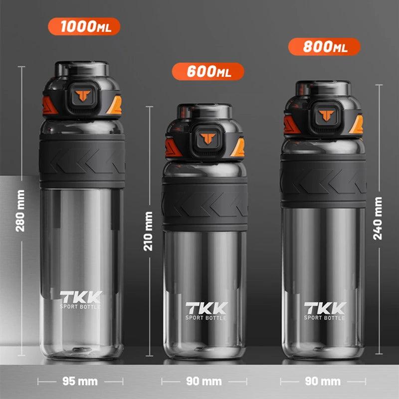 1000ML High Quality Tritan Material Sport Water Bottle With Straw Leak-Proof Durable Gym Fitness Outdoor Drinking Bottle Zen fit plus