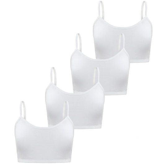 4PCS/lot Solid Kids Bras For Teenage Girls Comfortable Young Children Wireless Vest Tops Teenager Girls Sportswear Training Bras Zen Fit Plus