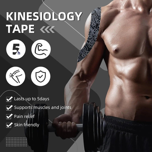 OK TAPE PRO 31.5Mx5CM Bulk Kinesiology Tape 31.5M, Original Elastic Latex Free Kinesiology Therapeutic Tape, Gym Relief Pain Zen fit plus