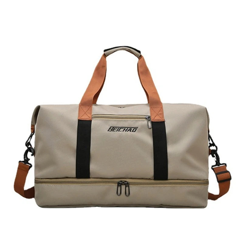 Gym Bag Travel Fitness Bag for Women Large Capacity Men's Sports Luggage bag Waterproof Female Messenger Bag Dry And Wet Handbag Zen fit plus