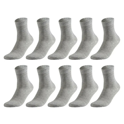 10 Pairs Men's Cotton Socks New Style Black Business Men Socks Soft Breathable Summer Winter for Male Socks Plus Size 38-47 - Zen Fit Plus