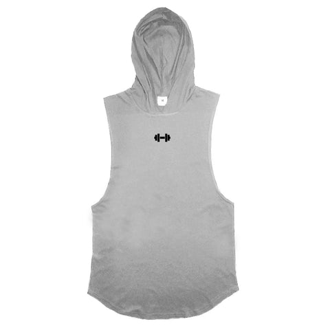 Summer Loose Sleeveless Hooded T-shirts Cotton Breathable Mens Sport Singlets Gym Bodybuilding Tank Tops Fitness Muscle Hoodie Zen fit plus