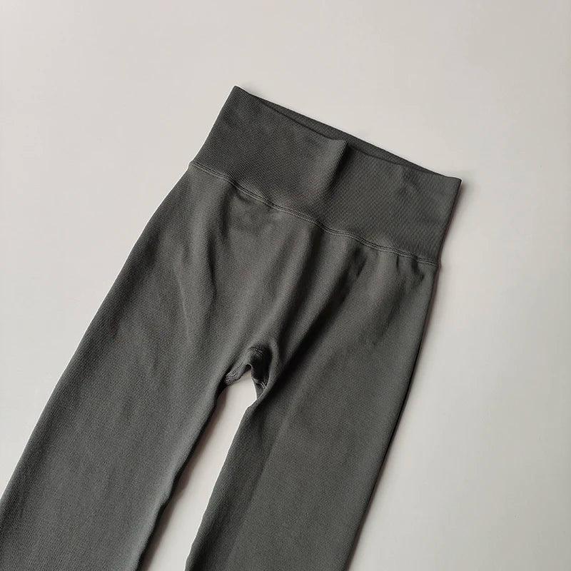 High Waisted Compression Without Awkward Lines Micro Flared Yoga Outdoor Wear Seamless Elastic Fitness Pants Lifting Leggings - Zen Fit Plus