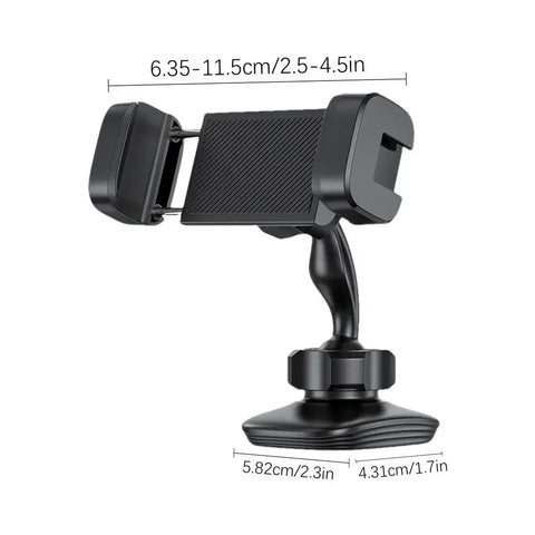 Gym Magnetic Phone Holder 360 Adjustable Stand For Cell Phone Compatible With 4-7" Smartphones Alloy Base And Joint - Zen Fit Plus