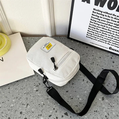 Unisex Crossbody Bag Oxford Cloth Diagonal Shoulder Bags Solid Color Satchels Fashion Leisure Trend Square Sling Handbags - Zen Fit Plus