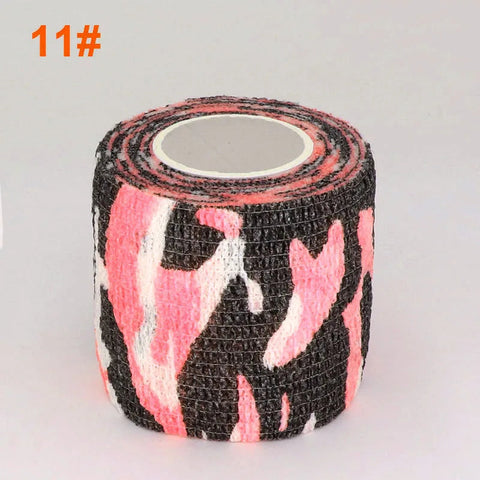 4.8m Camouflage Elastic Bandage Wrap Tape Hunt Disguise Self Adhesive Sports Protector Knee Finger Ankle Athletic Bands Zen fit plus
