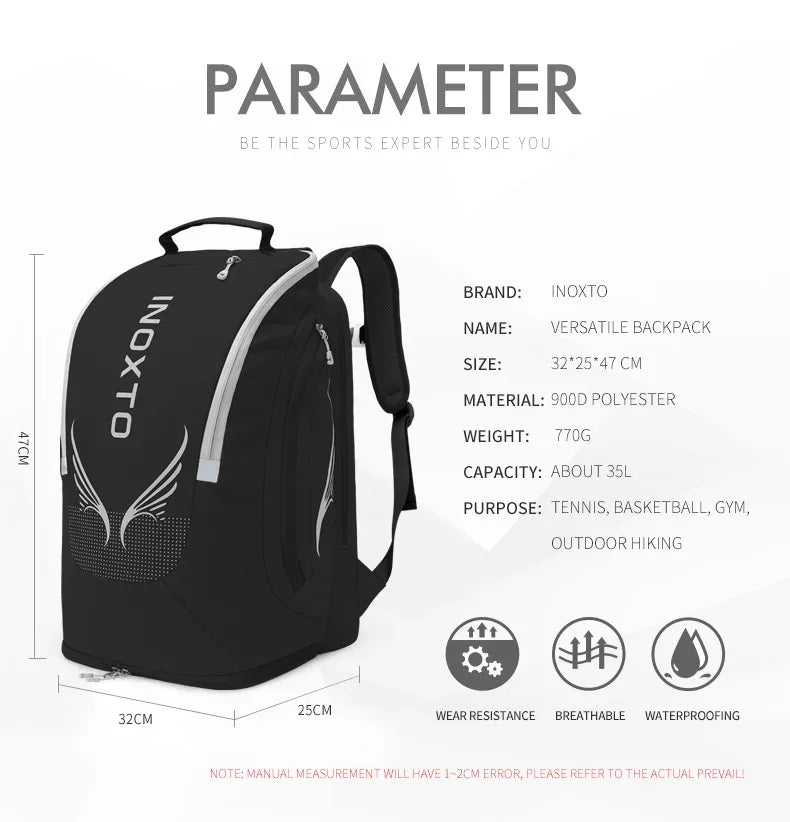 Gym Bag Waterproof Fitness Bag Sport Men Women Bag Outdoor Fitness Portable Ultralight Yoga Gym Sports Backpack Racket Bag - Zen Fit Plus