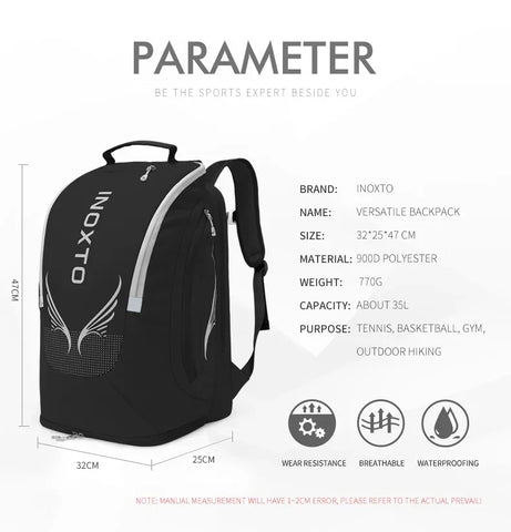 Gym Bag Waterproof Fitness Bag Sport Men Women Bag Outdoor Fitness Portable Ultralight Yoga Gym Sports Backpack Racket Bag - Zen Fit Plus