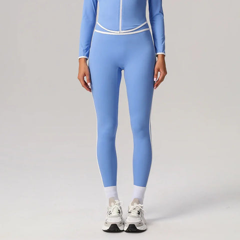 Women Fitness Casual Training Contrast Color Butt Liftting Outdoor Running Sport Yoga Leggings - Zen Fit Plus