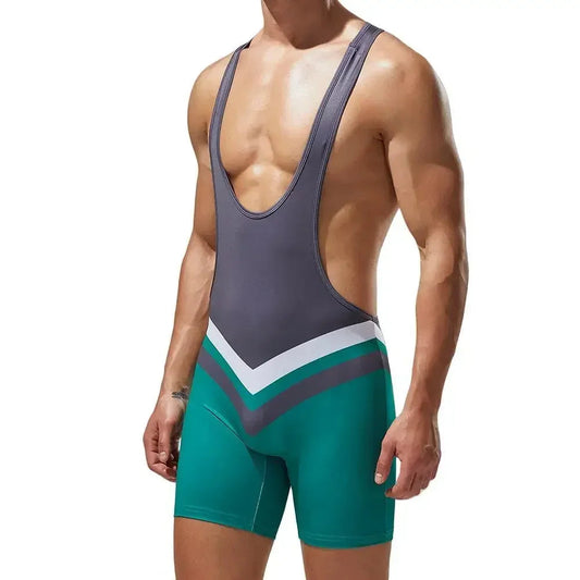 New Bodysuit Mens Gym Undershirts Vest Underwear Wrestling Singlets Jumpsuits Bodybuilding Wear Zen fit plus