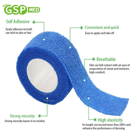 Self Adhesive Elastic Bandage Sports Tattoo Breathable Cohesive Waterproof Tape Wrap Elastoplast for Injury Finger Wrist Ankle Zen fit plus