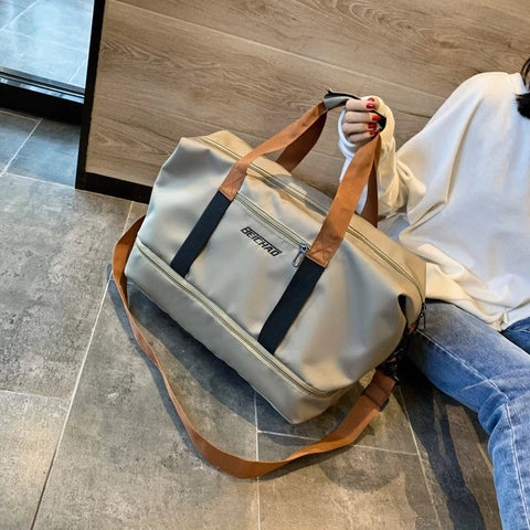 Gym Bag Travel Fitness Bag for Women Large Capacity Men's Sports Luggage bag Waterproof Female Messenger Bag Dry And Wet Handbag Zen fit plus