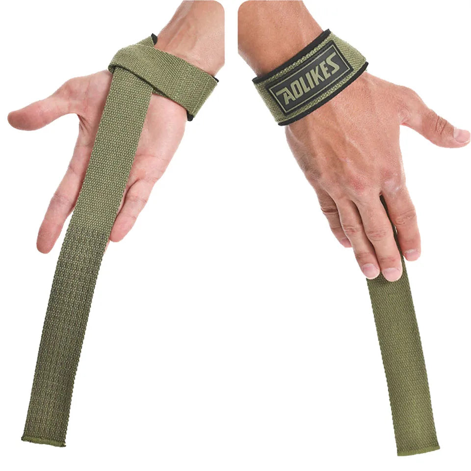 AOLIKES Weightlifting Wrist Straps Strength Training Adjustable Non-slip Gym Fitness Lifting Strap Wrist Support Grip Band Zen fit plus