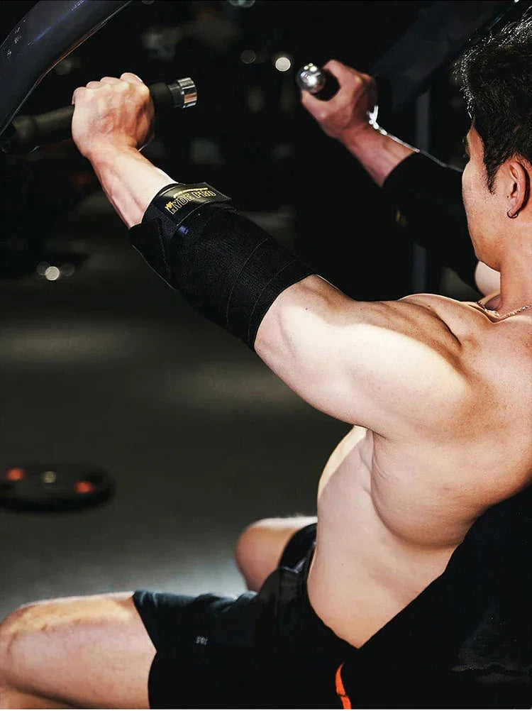 1PC PSIII 150cm Premium Elbow Pads Wrap Strap Bandage Brace Support Gym Fitness Sport Protecter for Weightlifting Bench Press - Zen Fit Plus