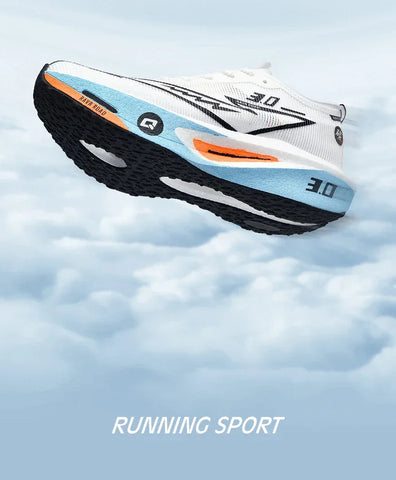 Men's Carbon Board Sneakers Anti-slip Cushioned Comfortable Racing Training Running Shoes Mesh Tennis Shoes Casual for Women - Zen Fit Plus