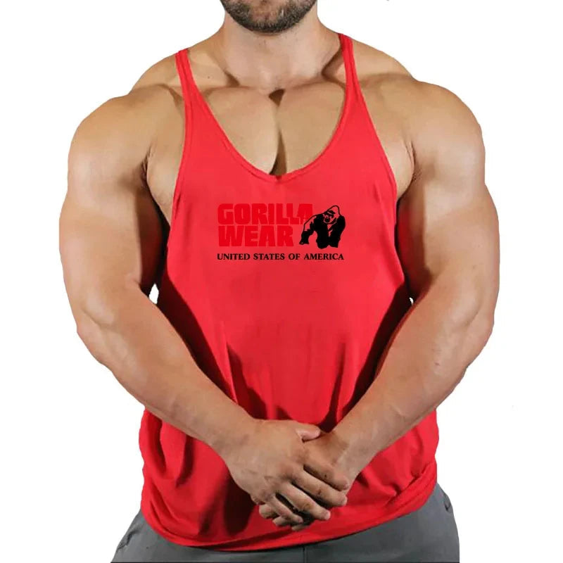 Muscular Man Gyms Men's Clothes Tank Top Vest Gym Bodybuilding and Fitness Stringer Clothing Workout Brand Singlets Shirt Muscle Zen fit plus