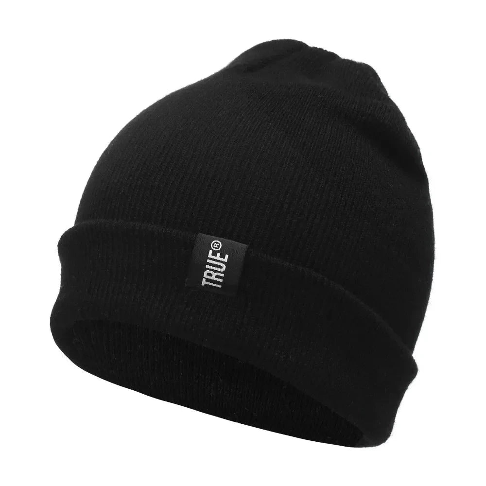 Letter True 10 Colors Casual Beanies for Men Women Fashion Knitted Winter Hat Solid Hip-hop Skullies Hat Bonnet Unisex Cap Zen Fit Plus
