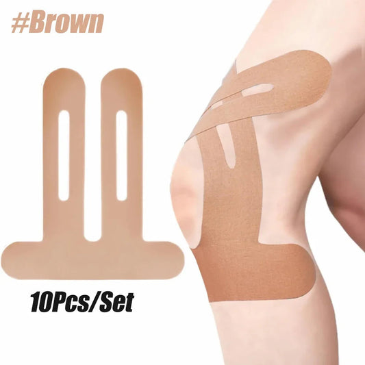 10PCS Kinesiology Tapes Knee Tape Precut Strips Waterproof Sport Tape Elastic Latex-Free Athletic Tape Kinesiology Tapes for Gym Zen fit plus