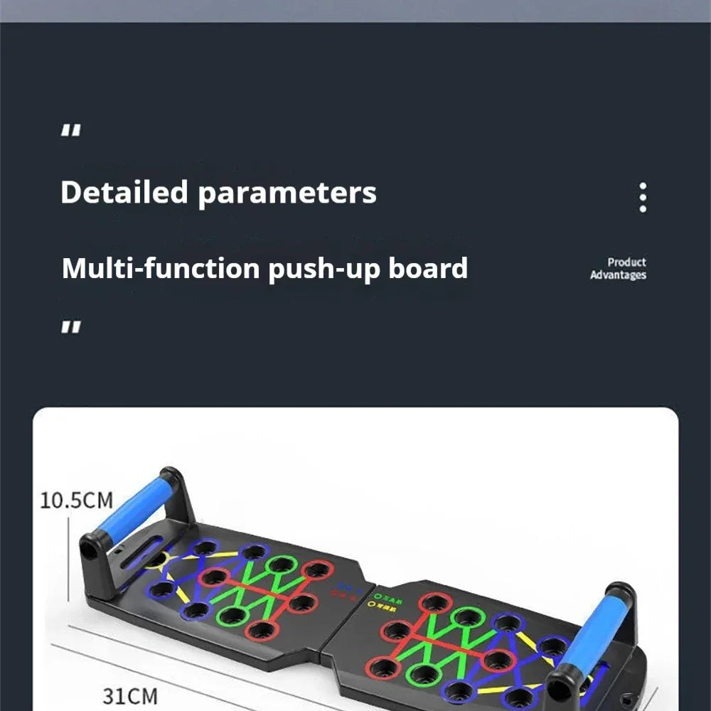 Foldable Multi-Functional Push Up Board Chest Abs Training Equipment Portable Home Gym Fitness Tool for Men Core Workout - Zen Fit Plus