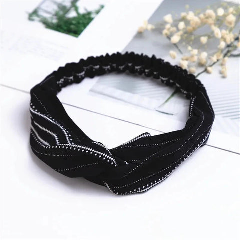 Fashion Women Girls Summer Bohemian Hair Bands Print Headbands Vintage Cross Turban Bandage Bandanas HairBands Hair Accessories Zen Fit Plus