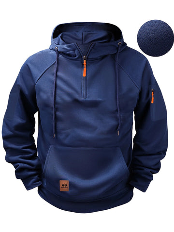 New Multi Pocket Zipper Fleece Dropped Shoulder Hooded Sweatshirt Men's Women's Plus Size Loose Pullover Fashion Sweatshirt Zen fit plus