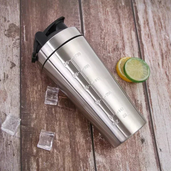 Stainless Steel Protein Shaker Cup Portable Fitness Sports Mug Nutrition Shakers Cup Water Bottles Water Cup Portable Shakers Zen fit plus
