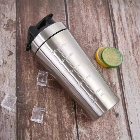 Stainless Steel Protein Shaker Cup Portable Fitness Sports Mug Nutrition Shakers Cup Water Bottles Water Cup Portable Shakers Zen fit plus