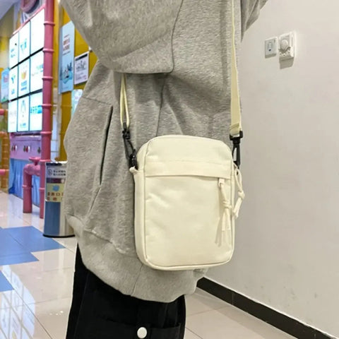 Black White Khaki Crossbody Bags High Quality Oxford Cloth Minimalists Tote Bag Long Shoulder Strap Travel Storage Men Women Zen fit plus