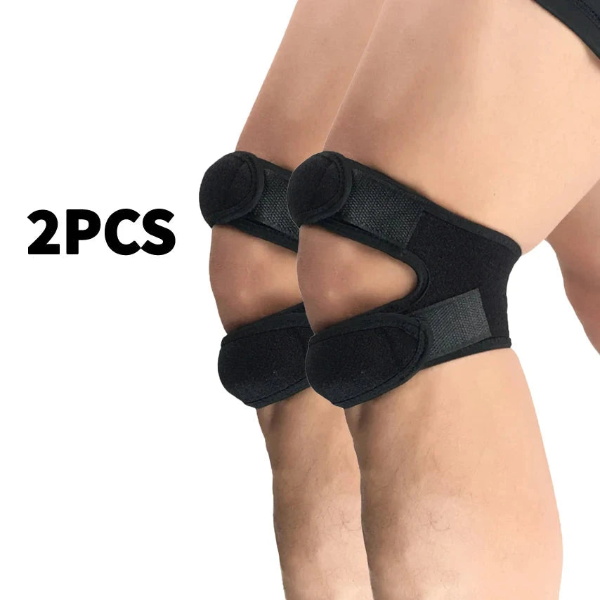 1PC Pressurized Knee Wrap Sleeve Support Bandage Pad Elastic Braces Knee Hole Kneepad Safety Basketball Tennis Cycling Knee Pads Zen Fit Plus