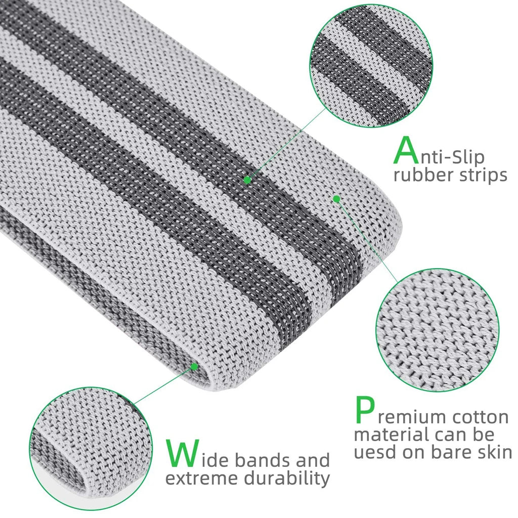 WOSWEIR 1/2/3PCS Elastic Rubber Bands Set for Women Men Fitness Gym Home Resistance Booties Band Hip Circle Expander Workout Zen fit plus