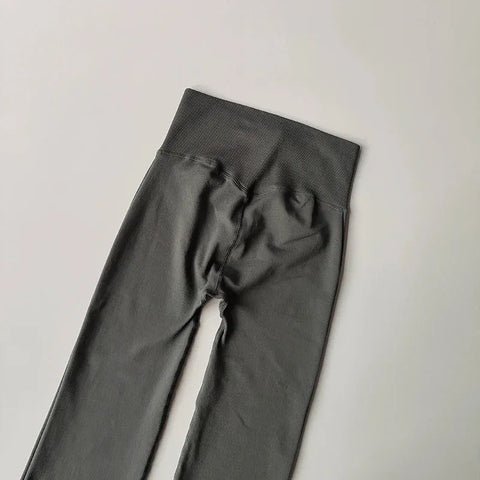 High Waisted Compression Without Awkward Lines Micro Flared Yoga Outdoor Wear Seamless Elastic Fitness Pants Lifting Leggings - Zen Fit Plus