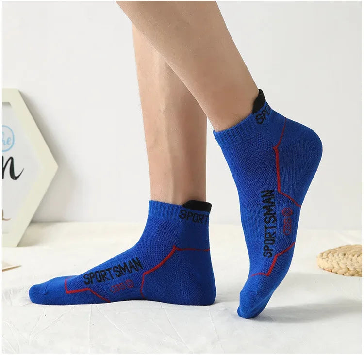 6 Pairs Socks Men's Short Socks Sweat Absorbent and Odorous Basketball Socks Running Sports Socks Breathable Mesh Men's Socks - Zen Fit Plus