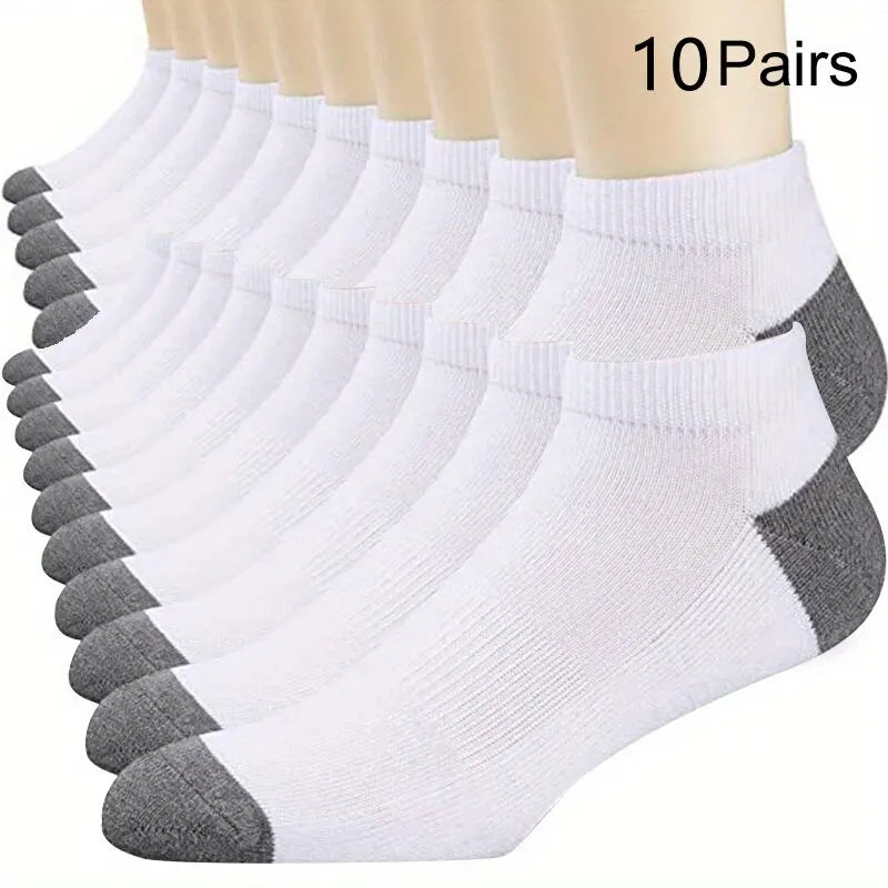 20/10/6/5/4/3/1pairs Men's Fashion Cotton Breathable Comfortable Ankle Socks, Men's Summer Socks Zen fit plus