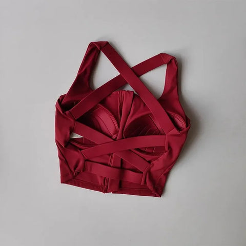 Women Fitness Underwear Yoga Bras cross Back Beauty Sports Bras Front Zippe Top Bra Sexy Breathable Underwear For Women Gym Top - Zen Fit Plus