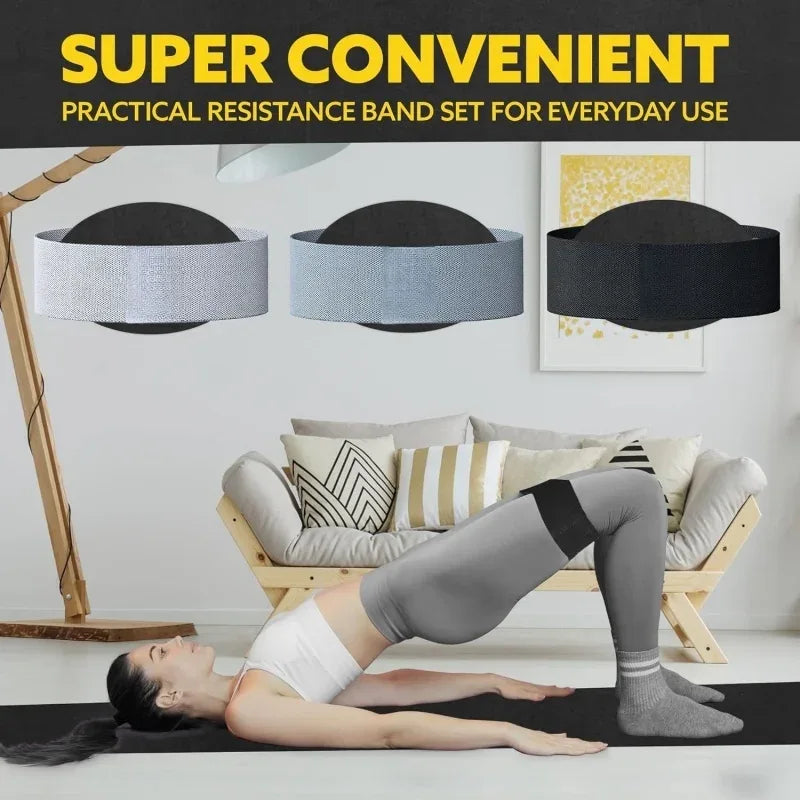 3PCS Fitness Rubber Band Elastic Yoga Resistance Bands Set Hip Circle Expander Bands Gym Fitness Booty Band Home Workout - Zen Fit Plus