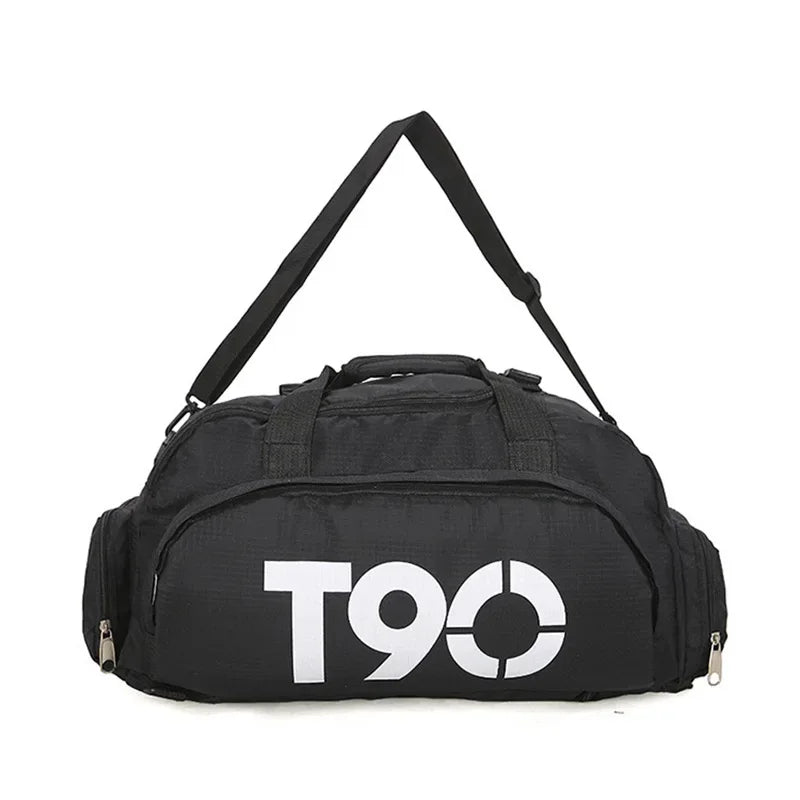 T90 Gym Backpack Women Fitness Travel Boston Trip Luggage Handbag Sports Shoe Shoulder Duffle Weekend Big Cross Tote Bag for Man - Zen Fit Plus