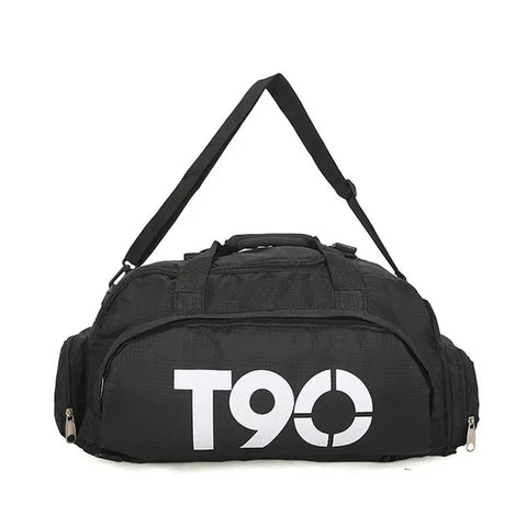 T90 Gym Backpack Women Fitness Travel Boston Trip Luggage Handbag Sports Shoe Shoulder Duffle Weekend Big Cross Tote Bag for Man - Zen Fit Plus
