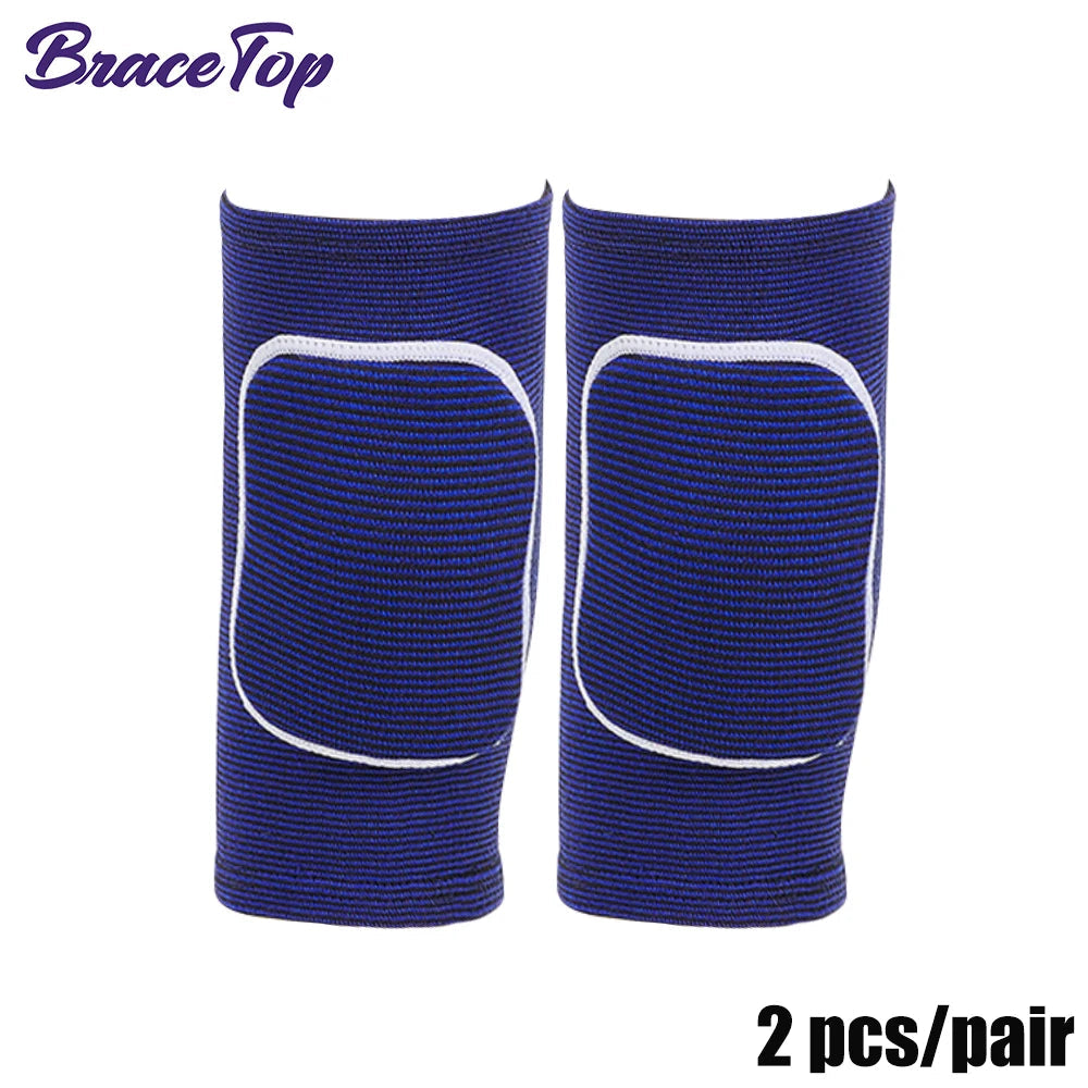 1 Pair Sports Knee Pads Adults Kid Dance Knee Protector Elastic Thicken Sponge Knees Brace Support for Gym Yoga Workout Training Zen fit plus