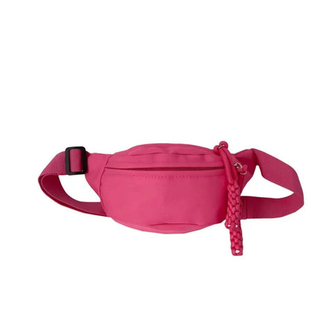 Canvas Children Bag Fashion Water Proof Large Capacity Crossbody Bag Zipper Solid Color Shoulder Bag Fanny Pack Hip Purse Zen fit plus
