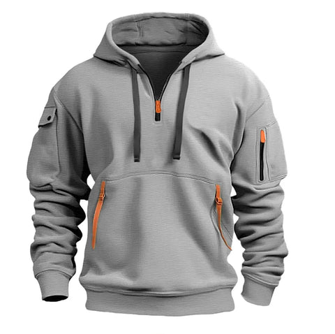 2024 New Multi Pocket Zipper Fleece Hooded Casual Shirt for Men and Women Plus Size Loose Pullover Fashion Sweatshirt top Zen Fit Plus