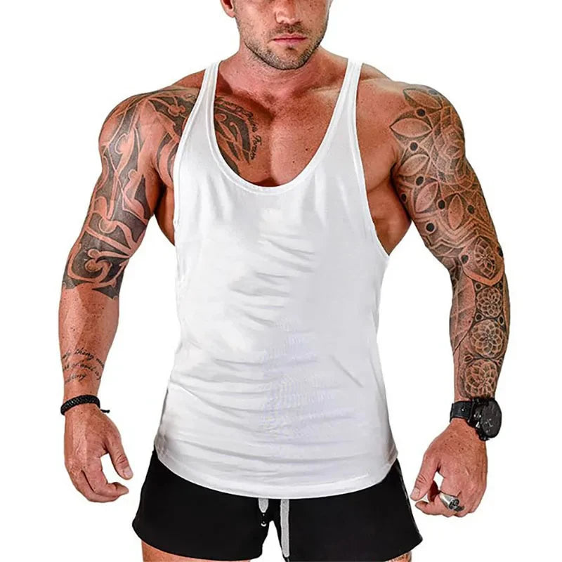 Muscular Man Gyms Men's Clothes Tank Top Vest Gym Bodybuilding and Fitness Stringer Clothing Workout Brand Singlets Shirt Muscle Zen fit plus