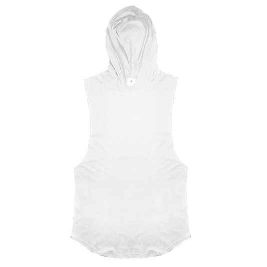 Bodybuilding Stringer Hoodies Gym Sleeveless Hooded Fitness Tank Tops Mens Running Sport Clothing Cotton Breathable Cool Shirt Zen fit plus