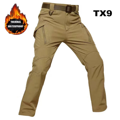 Men's City Cargo Autumn Winter Fleece Softshell Hiking Pants Fishing Climbing Trekking Casual Hunting Camping Trousers M-5XL Zen fit plus