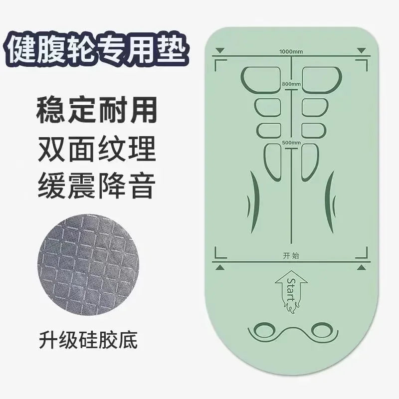 Yoga Mat For Abdominal Wheel Home Anti-slip Shock Absorber Mute Exercise Floor Mat Reusable Thickened Kneeling Mat 4mm Zen fit plus